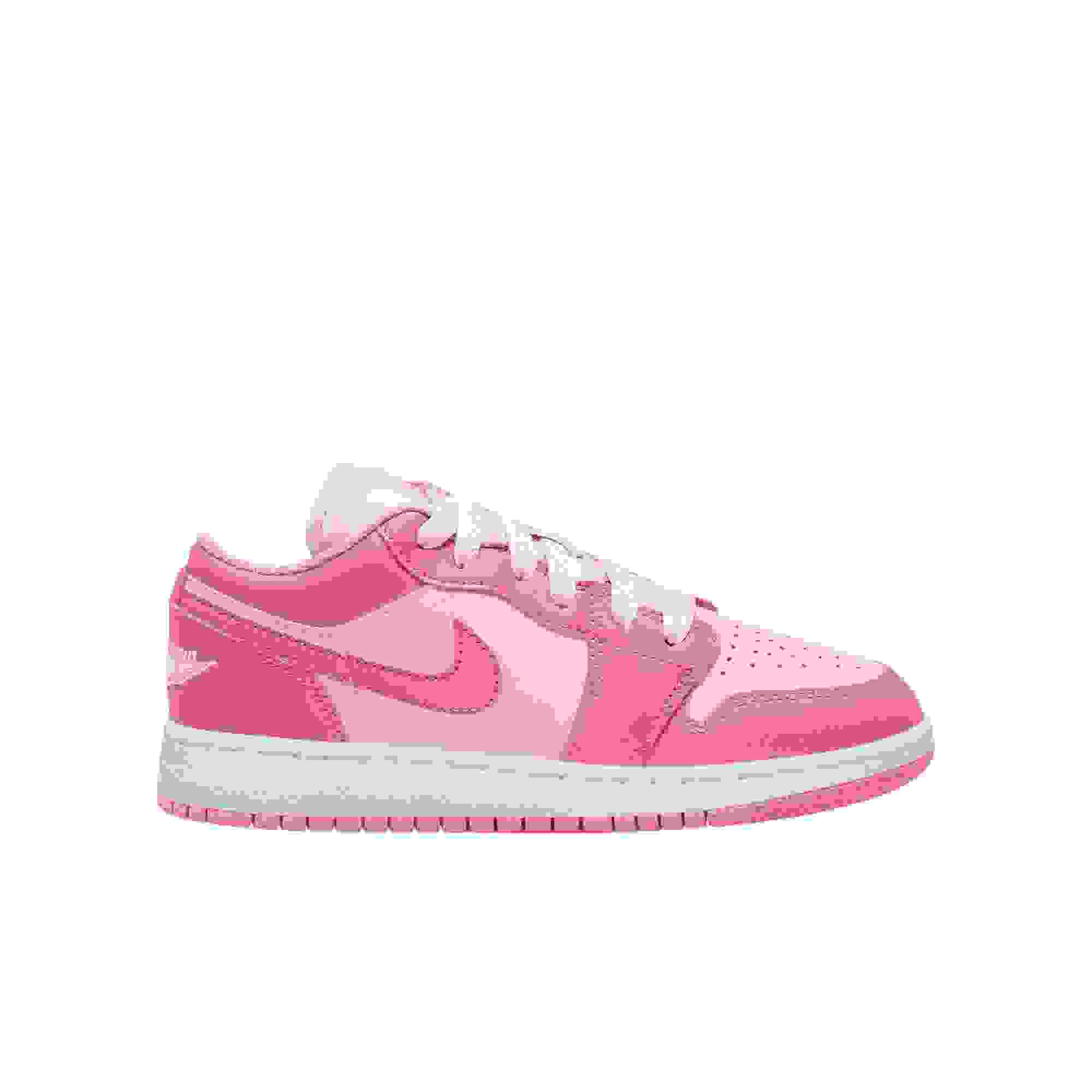 Jordan 1 Low Grade School Girls' "China Rose/Pink Foam/White" Shoe